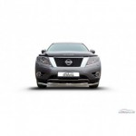 Защита переднего бампера d57/57 двойная Nissan Pathfinder R52