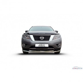 Защита переднего бампера d57/57 двойная Nissan Pathfinder R52