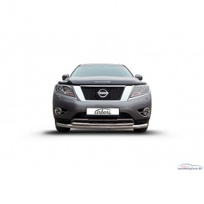 Защита переднего бампера d76/57 двойная Nissan Pathfinder R52