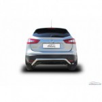 Защита заднего бампера d57 скоба Nissan Qashqai