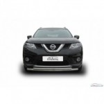 Защита переднего бампера d57/42 двойная короткая Nissan X-TRAIL - 3 поколение