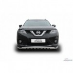 Защита переднего бампера d57/42 двойная с декоративными элементами Nissan X-TRAIL - 3 поколение