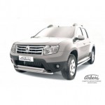 Защита переднего бампера d42/42 двойная Renault Duster