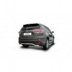 Защита заднего бампера d57 волна Toyota HighLander - 3 поколение