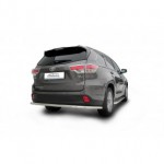 Защита заднего бампера d57 длинная Toyota HighLander - 3 поколение