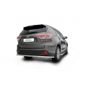 Защита заднего бампера d57 длинная Toyota HighLander - 3 поколение