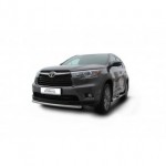 Защита переднего бампера d57 радиусная Toyota HighLander - 3 поколение