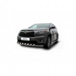 Защита переднего бампера d57 с декоративными элементами Toyota HighLander - 3 поколение