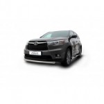 Защита переднего бампера d76 радиусная Toyota HighLander - 3 поколение