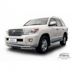 Защита переднего бампера d57/57 двойная с защитой двигателя Toyota Land Cruiser 200