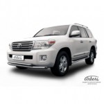 Защита переднего бампера d76/57 двойная Toyota Land Cruiser 200