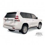 Защита заднего бампера d76/42 двойная Toyota Land Cruiser Prado 150