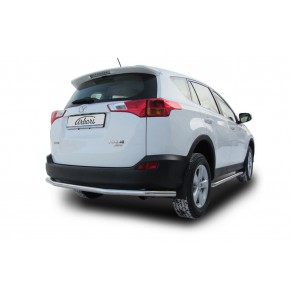 Защита заднего бампера d57 длинная Toyota RAV4 - 4 поколение