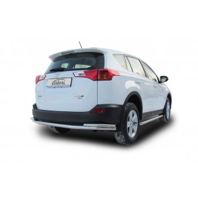 Защита заднего бампера d57/42 двойная Toyota RAV4 - 4 поколение