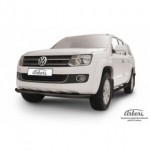 Защита переднего бампера d76 черная Volkswagen Amarok