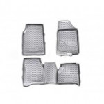 Комплект ковриков в салон (4шт) полиуретан с нишей заднего сидения Nissan Navara
