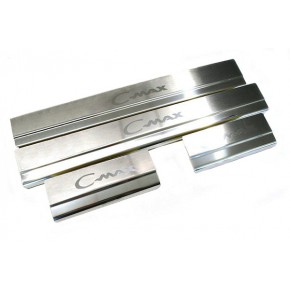 Накладки на внутренние пороги 4шт с рисунком Ford Focus C-MAX