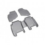 Комплект ковриков в салон (4шт) полиуретан серые jazz Honda Jazz / Fit