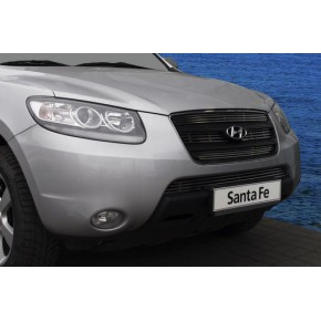 Декоративные элементы решетки радиатора 3шт Hyundai Santa FE - 2 поколение