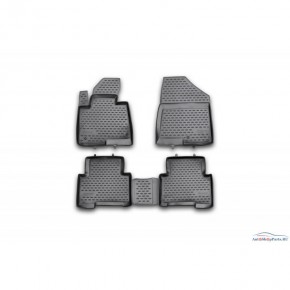 Комплект ковриков в салон (4шт) полиуретан Hyundai Santa FE - 3 поколение