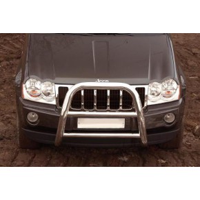 Решетка передняя мини d76 высокая Jeep Grand Cherokee - 3 поколение WK