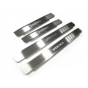 Накладки на внутренние пороги 4шт вместо пластика KIA Sportage - 3 поколение