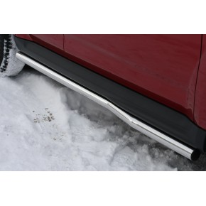 Пороги труба d60 2шт изогнутые Mitsubishi OutLander XL - 2 поколение