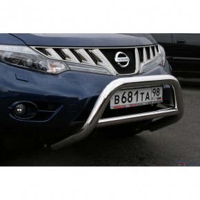 Решетка передняя мини d76 низкая Nissan Murano - 2 поколение