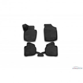 Комплект 3d ковриков в салон (4шт) полиуретан Skoda Rapid