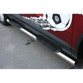 Пороги d76 с двумя проступями Volkswagen Tiguan