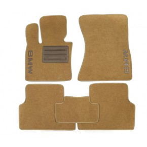 Комплект ковриков в салон (5 шт) текстиль бежевые BMW E53 X5