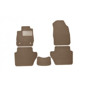 Комплект ковриков в салон (5 шт) текстиль бежевые (универсал) Ford Fiesta - 6 поколение