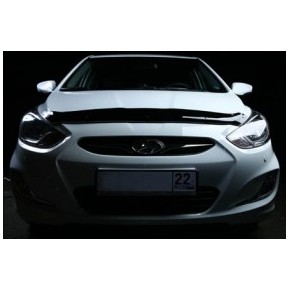 Дефлектор капота темный Hyundai Solaris