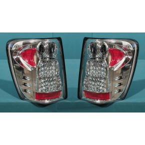Тюнинг - комплект задних фонарей светодиодные хром Jeep Grand Cherokee - 2 поколение WJ WG