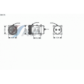 Компрессор кондиционера Fiat Ducato + Рос. Сборка