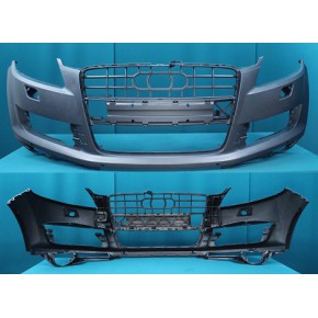 Бампер передний с отверстиями под омыватель под пакртроник грунтованный Audi Q7