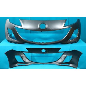Бампер передний черный (хэтчбэк) Mazda 3 - 2 поколение