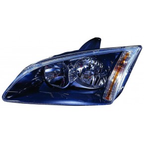 Левая фара +/- под корректор внутри черная Ford Focus - 2 поколение