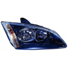 Правая фара +/- под корректор внутри черная Ford Focus - 2 поколение