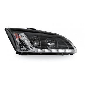 Тюнинг - комплект линзованных фар с led (светодиоды) внутри черные Ford Focus - 2 поколение