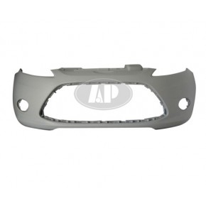 Бампер передний с отверстиями под птф грунт Ford Fiesta - 6 поколение