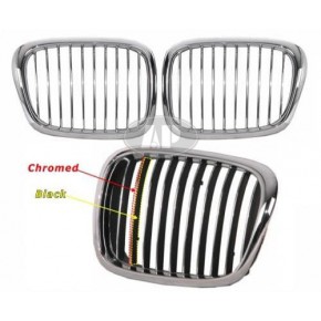 Решетка левая хром-черная BMW E39