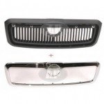 Решетка чёрная в хромированной рамке Skoda Octavia - 1 поколение