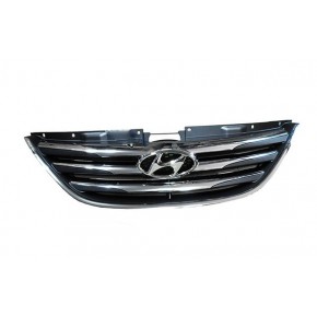 Решетка черная с хром Hyundai Sonata - 6 поколение