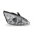 Тюнинг - комплект линзованных фар с led (светодиоды) внутри хром Ford Focus - 1 поколение