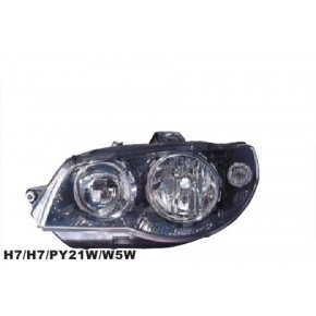 Фара левая черная механическая Fiat Albea / Palio