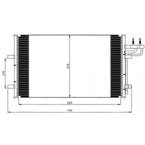 Конденсатор (радиатор) кондиционера Ford Focus C-MAX