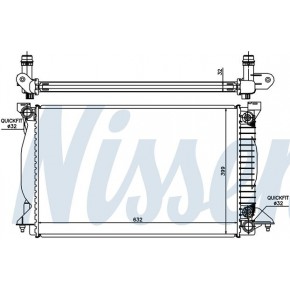 Радиатор охлаждения двигателя 630x400 2,5td aкпп +/-ac Audi A4 B6