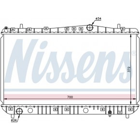 Радиатор охлаждения двигателя 1.4-1.5 mкпп dohc +/- ac хэтчбэк Chevrolet Lacetti / Daewoo Nubira