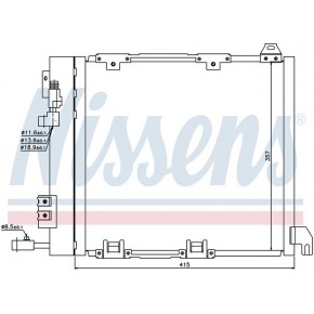 Радиатор кондиционера 355x382 mкпп/aкпп 2,0/ 1,7td/ 2,0 Opel Zafira A